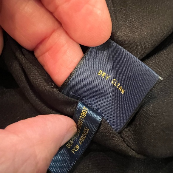 Ralph Lauren, pleated, soft wool with leather trim skirt - Picture 9 of 11